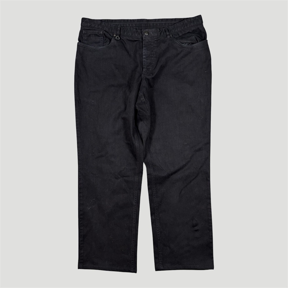 Ermenegildo Zegna Pants Slim Fit Cotton 38x28 Mens Black Chino Italy Twill